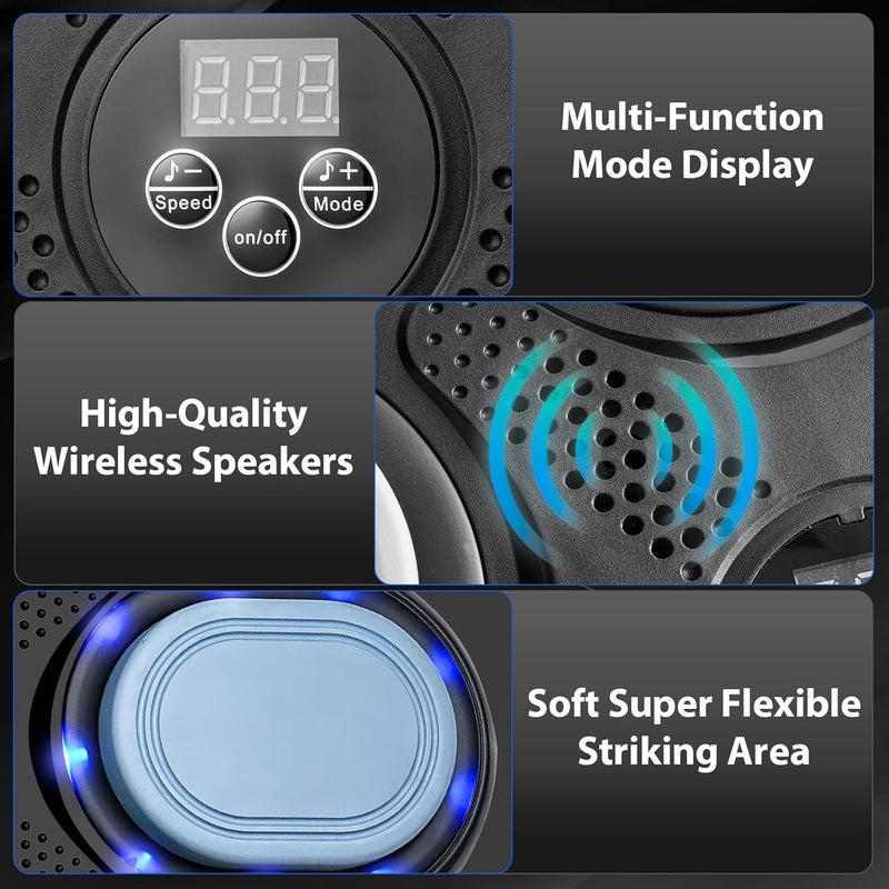 OurStarry Store Smart Music Boxing Machine for Adults and Kids, Training Machine with LED Electronic Wall Mounted, Home Indoor Workout Equipment with Premium Boxing Gloves - Image 4